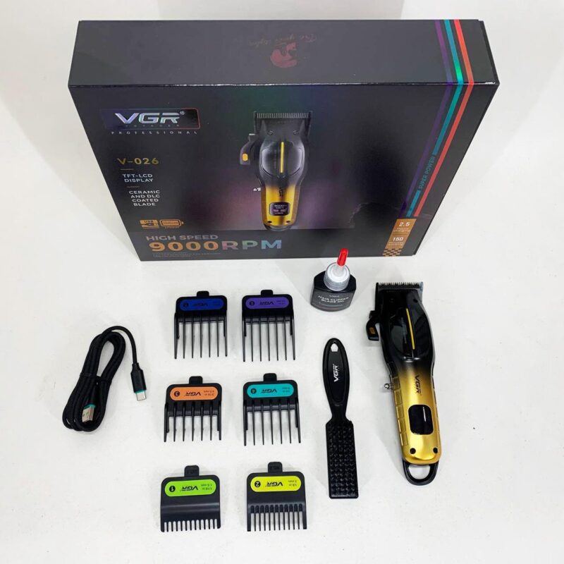 Акумуляторна машинка для стрижки VGR V-026 GOLD з бездротовим використанням для професіоналів та домашніх майстрів