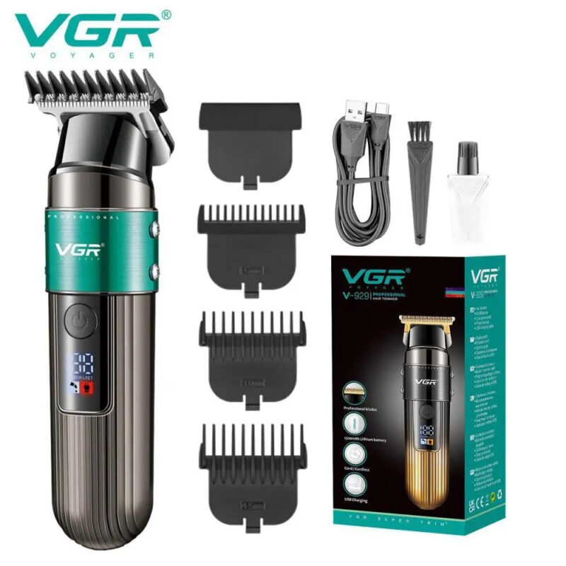 Машинка для стрижки волосся VGR V-929 акумуляторна — триммер для професійних результатів