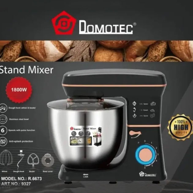 Настольний міксер Domotec R 6673 12 л – універсальний кухонний помічник для приготування страв.