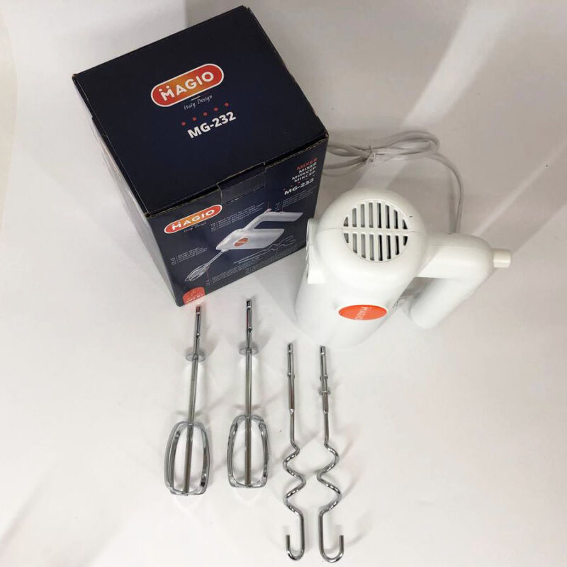 Миксер MAGIO MG-232 – потужний ручний прилад для комфортного використання на кухні.