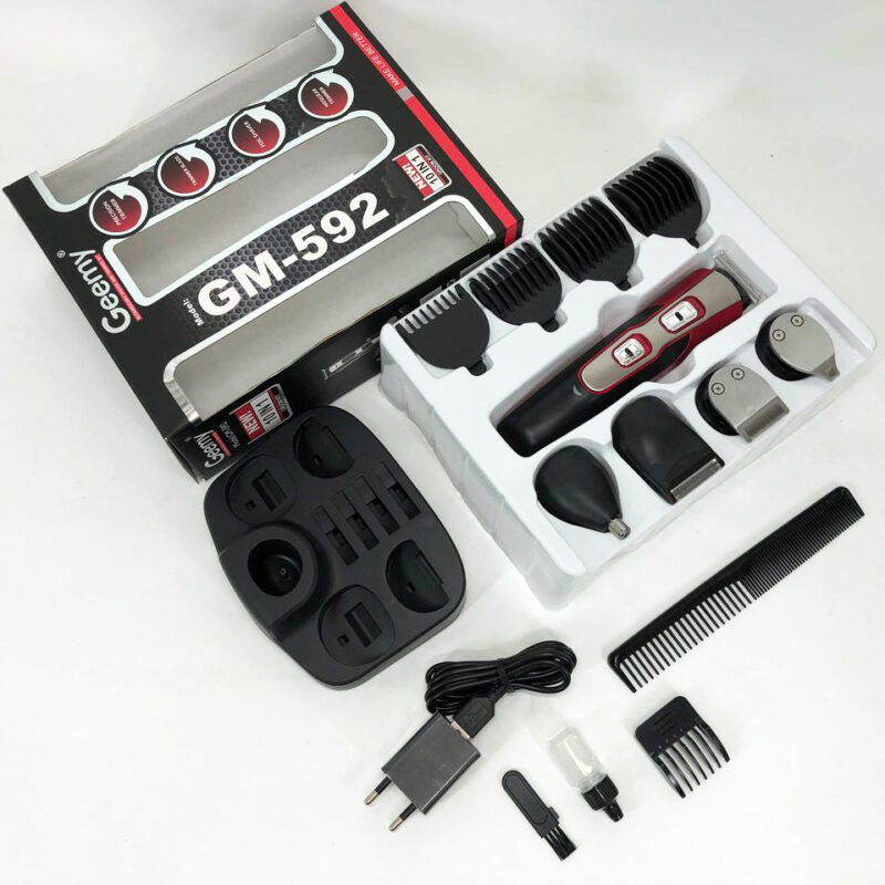 Машинка для стрижки GEMEI GM-592 10 в 1 для догляду за волоссям і бородою