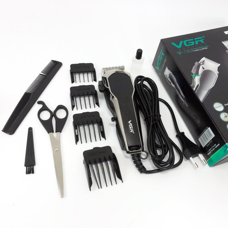 Машинка для стрижки VGR V-130 — професійний триммер для волосся з насадками