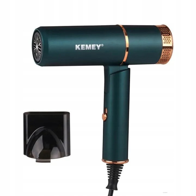 Фен для волосся KEMEI KM-9825 — швидке сушіння та стайлінг у компактному дизайні.
