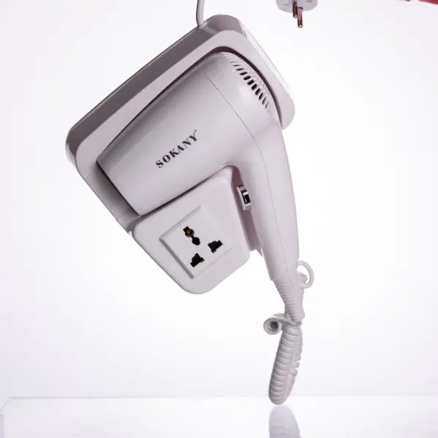 Фен настінний SOKANY SK-CF-2217 1200 Вт — швидке сушіння волосся без зайвих клопотів