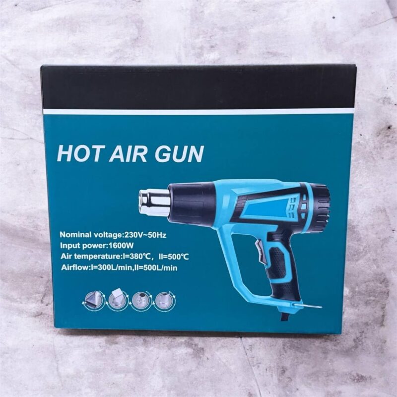 Фен промисловий Hot Air Gun 1600W 4 насадки X512 — потужний інструмент для різних матеріалів