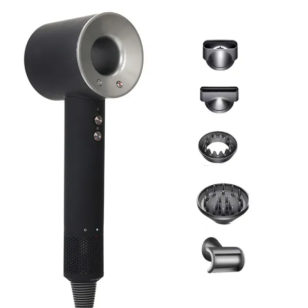 Фен з 5 різними насадками для сушіння та укладання hair dryer fan ефективно підкреслює вашу красу.