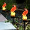 Ліхтар садовий SOLAR PARROT / Світильник для саду Папуга на сонячній батареї з автоматичним вмиканням при зниженні освітленості.