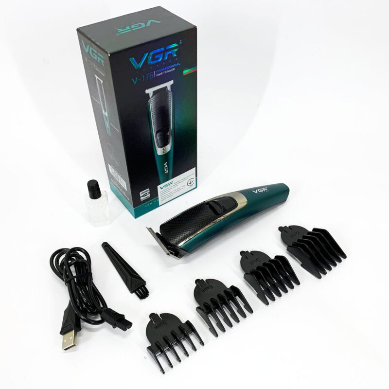 Тример VGR V-176 — бездротовий триммер для бороди та волосся з USB зарядкою.