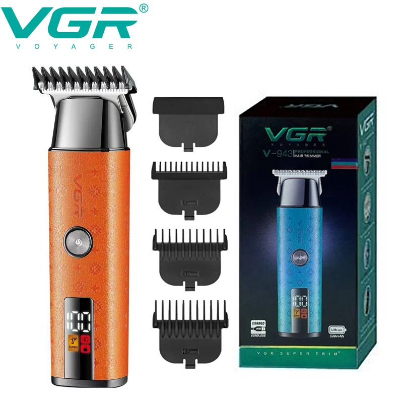 Тример VGR V-943 ORANGE — універсальний пристрій для догляду за бородою та вусами.