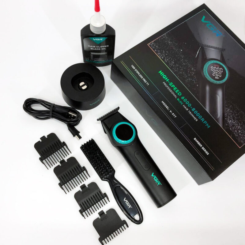 Тример VGR V-977 BLACK — потужний інструмент для професійного стайлінгу волосся.