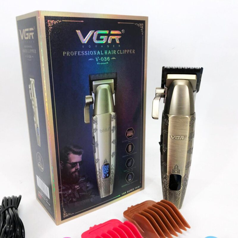 Акумуляторна машинка для стрижки VGR V-036 з тривалою автономністю