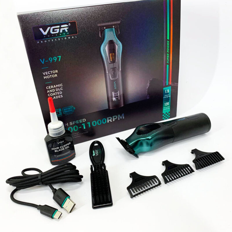 Тример VGR V-997 — потужний інструмент для стрижки волосся з автономністю до 120 хвилин.