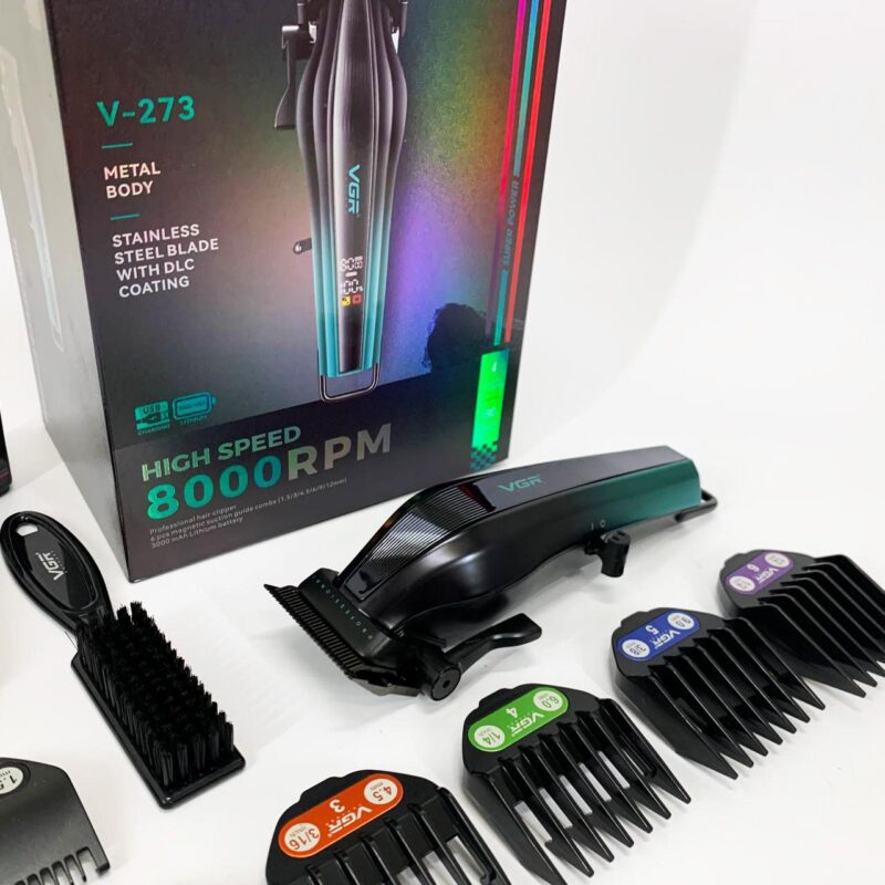 Акумуляторна машинка для стрижки VGR V-273 GREEN з високою потужністю для професійного використання