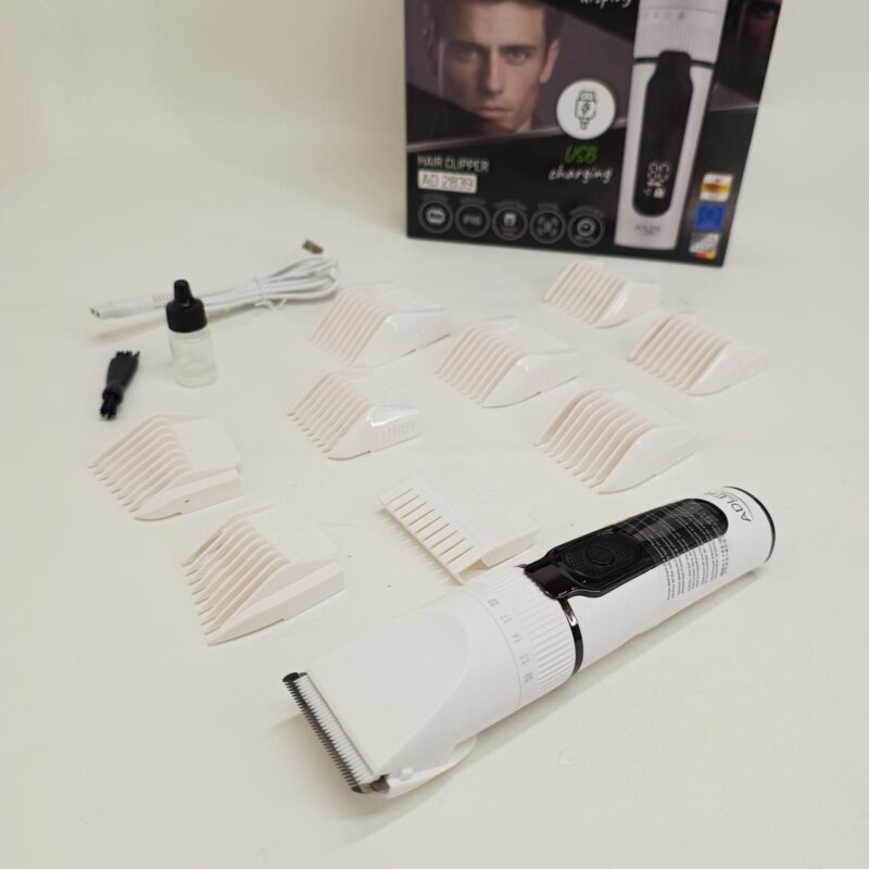 Машинка для стрижки волосся Adler AD 2839 акумуляторна з дисплеєм — професійні результати вдома
