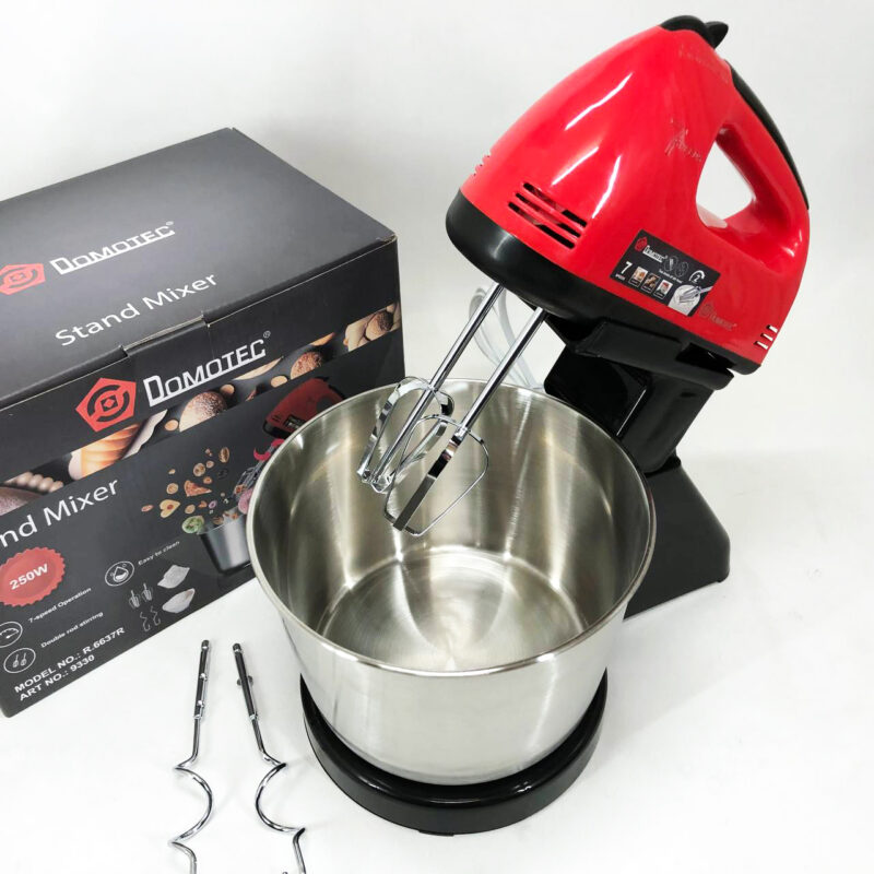 Миксер ручний Domotec R6637R 250W з чашею 2 літри, стильний та практичний.