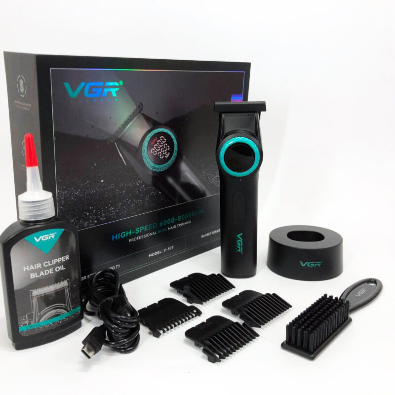 Тример VGR V-977 BLACK — потужний інструмент для професійного стайлінгу волосся.