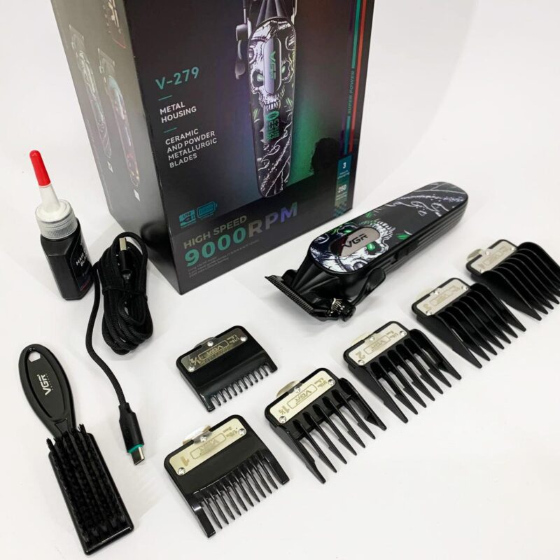 Акумуляторна машинка для стрижки VGR V-279 GREEN — потужність і точність для ідеальної стрижки.