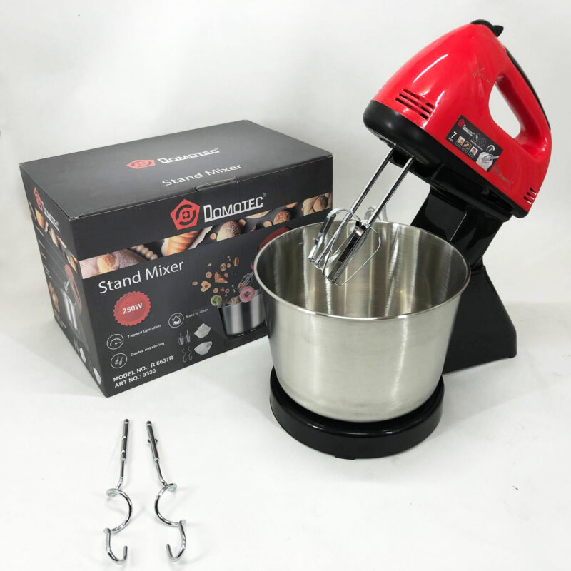 Миксер ручний Domotec R6637R 250W з чашею 2 літри, стильний та практичний.