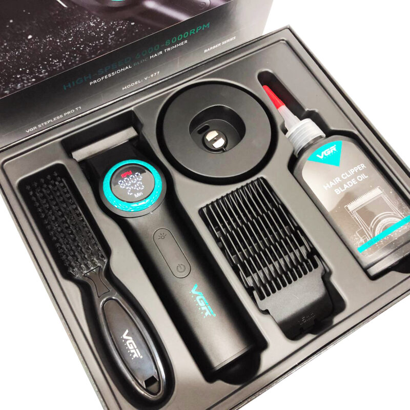 Тример VGR V-977 BLACK — потужний інструмент для професійного стайлінгу волосся.