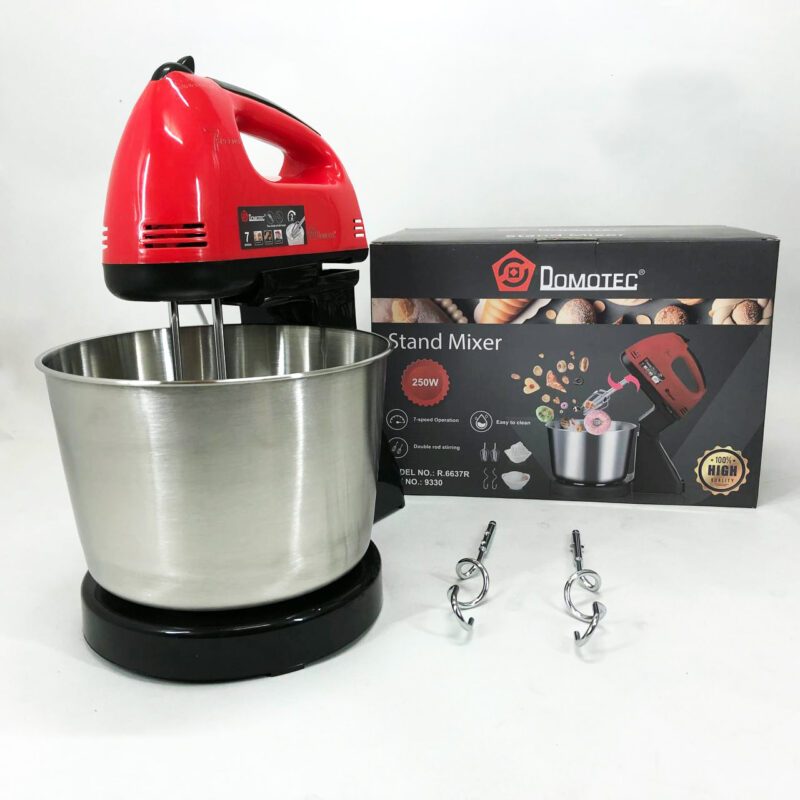 Миксер ручний Domotec R6637R 250W з чашею 2 літри, стильний та практичний.