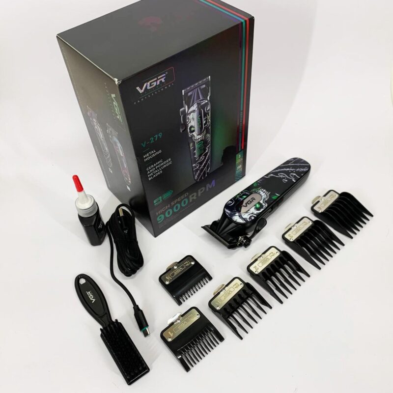 Акумуляторна машинка для стрижки VGR V-279 GREEN — потужність і точність для ідеальної стрижки.