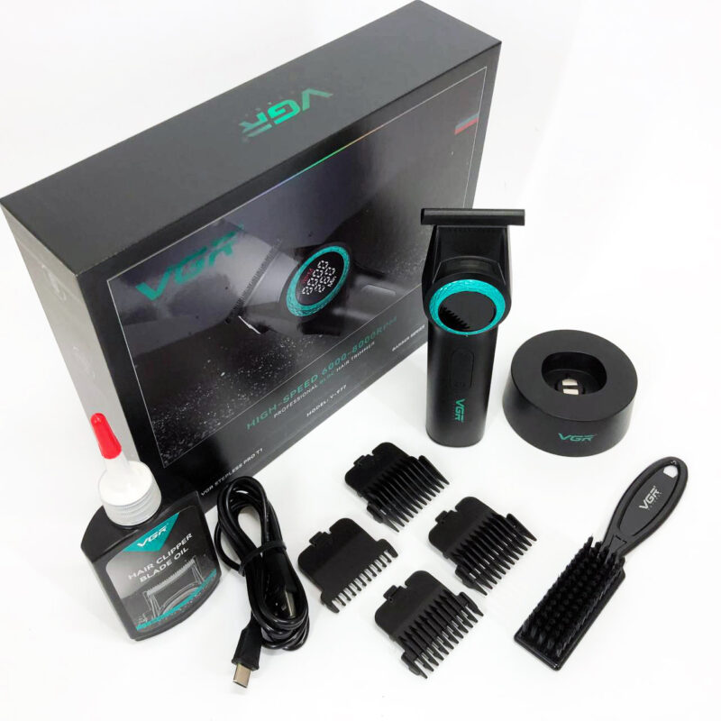 Тример VGR V-977 BLACK — потужний інструмент для професійного стайлінгу волосся.