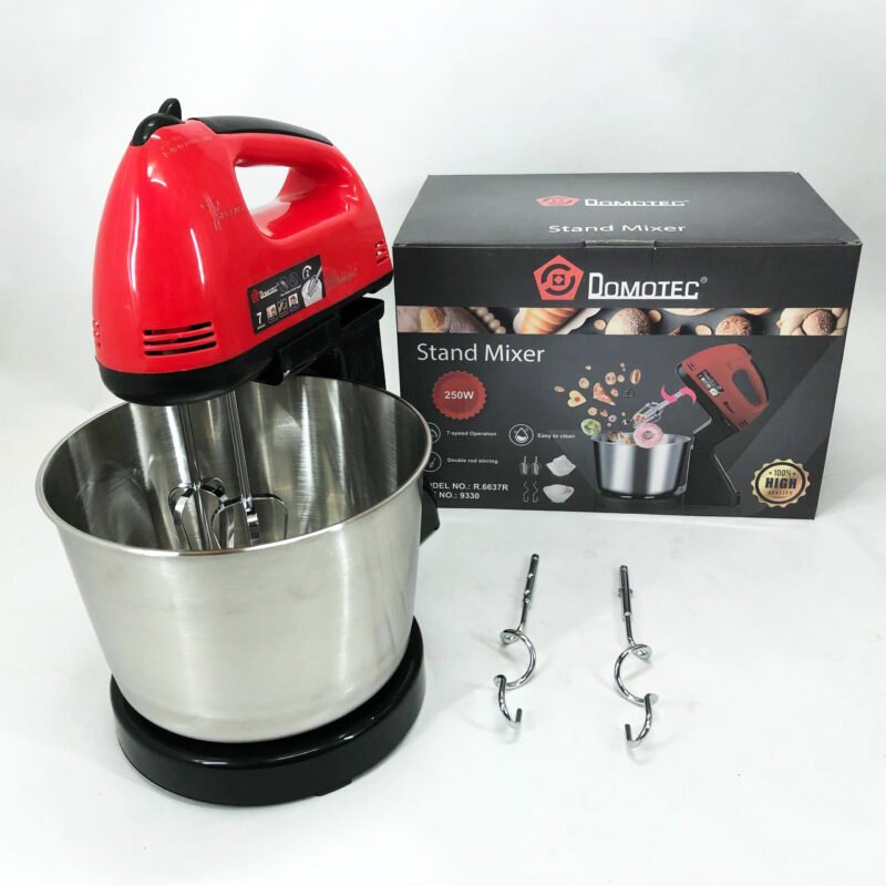 Миксер ручний Domotec R6637R 250W з чашею 2 літри, стильний та практичний.