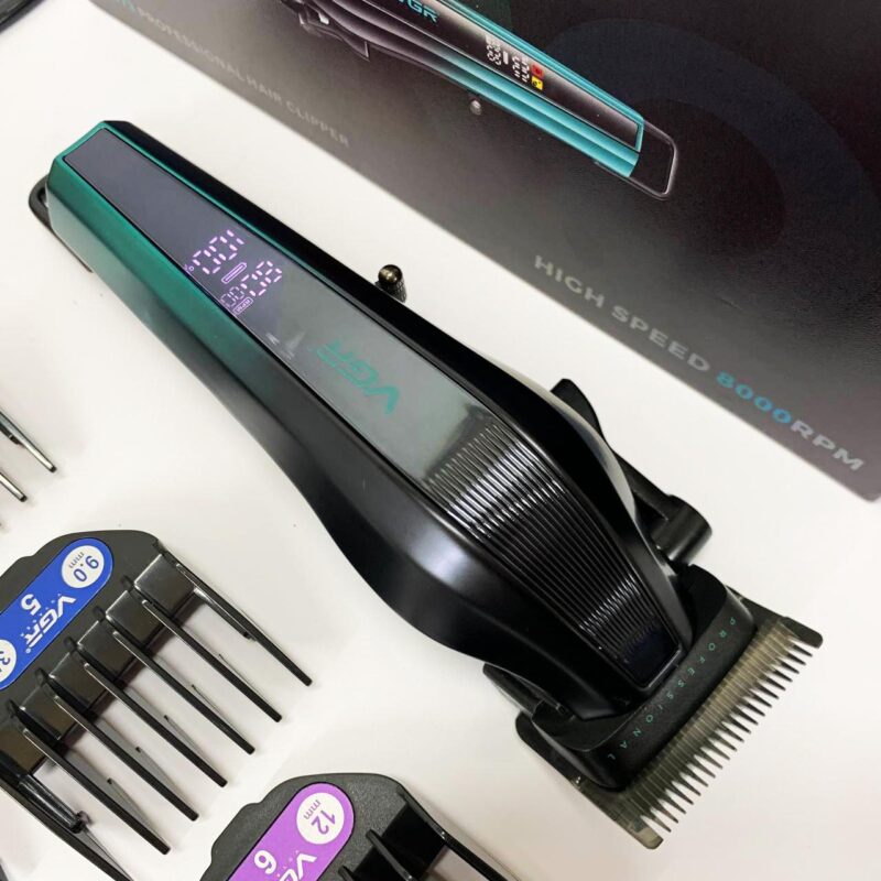 Акумуляторна машинка для стрижки VGR V-273 GREEN з високою потужністю для професійного використання