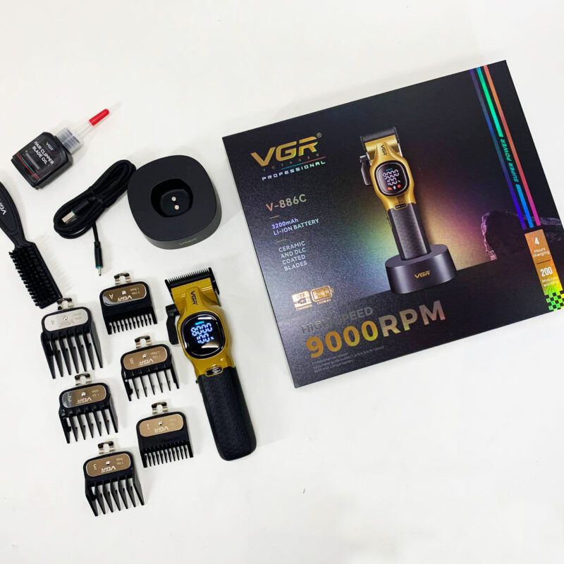 Машинка для стрижки VGR V-886C GOLD — потужний інструмент для професіоналів.