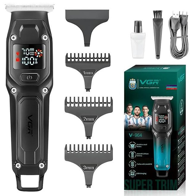 Машинка для стрижки VGR V-964 — ідеальна форма бороди та вусів в будь-яких умовах.