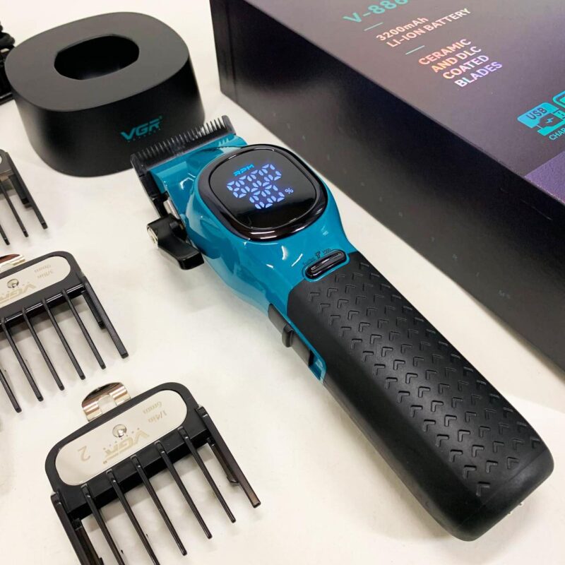 Машинка для стрижки акумуляторна VGR V-886C BLUE — досягайте ідеальних результатів легко.