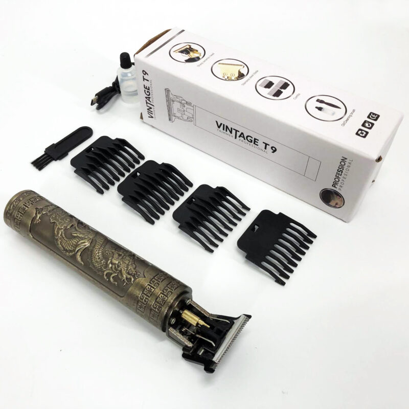 Машинка для стрижки волосся Vintage T9-1 BRONZE — створюйте ідеальні зачіски легко та швидко.