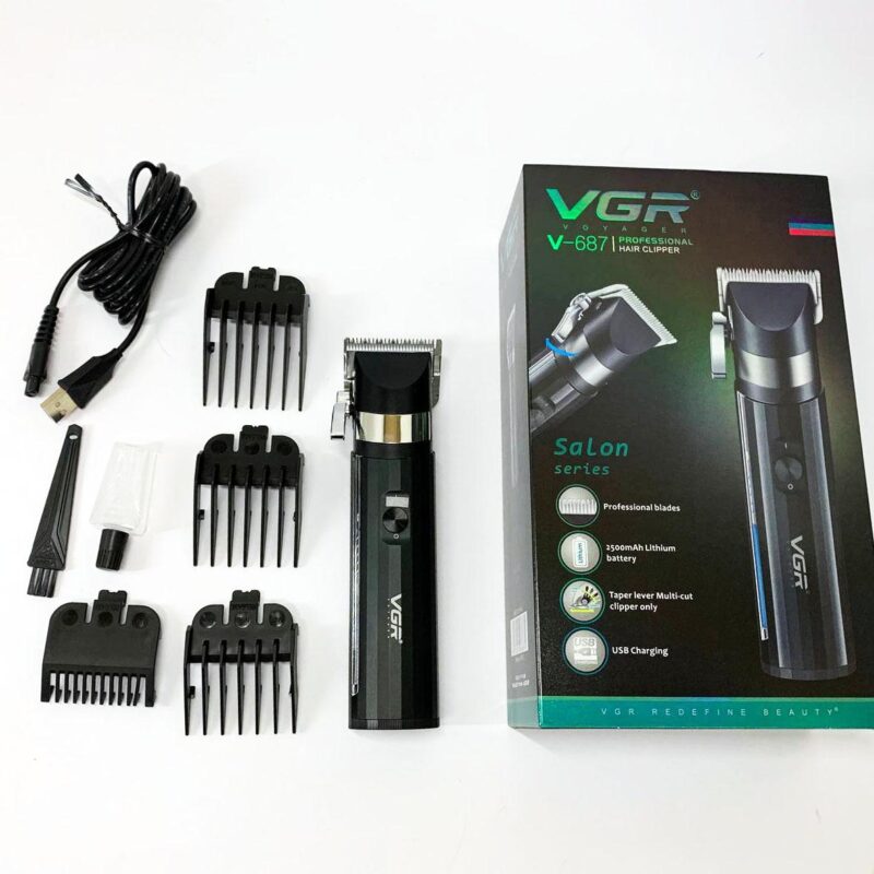 Акумуляторна машинка для стрижки VGR V-687 з автономністю до 300 хвилин