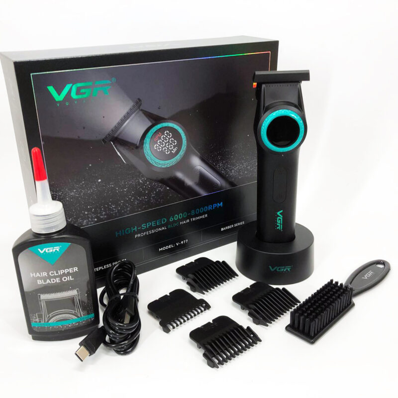 Тример VGR V-977 BLACK — потужний інструмент для професійного стайлінгу волосся.