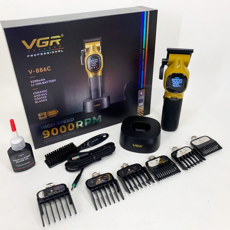 Машинка для стрижки VGR V-886C GOLD — потужний інструмент для професіоналів.