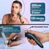 VGR V-075 Машинка для стрижки волосся та бороди Бездротова + Час безперервної роботи до 120 хвилин, 4 насадки.