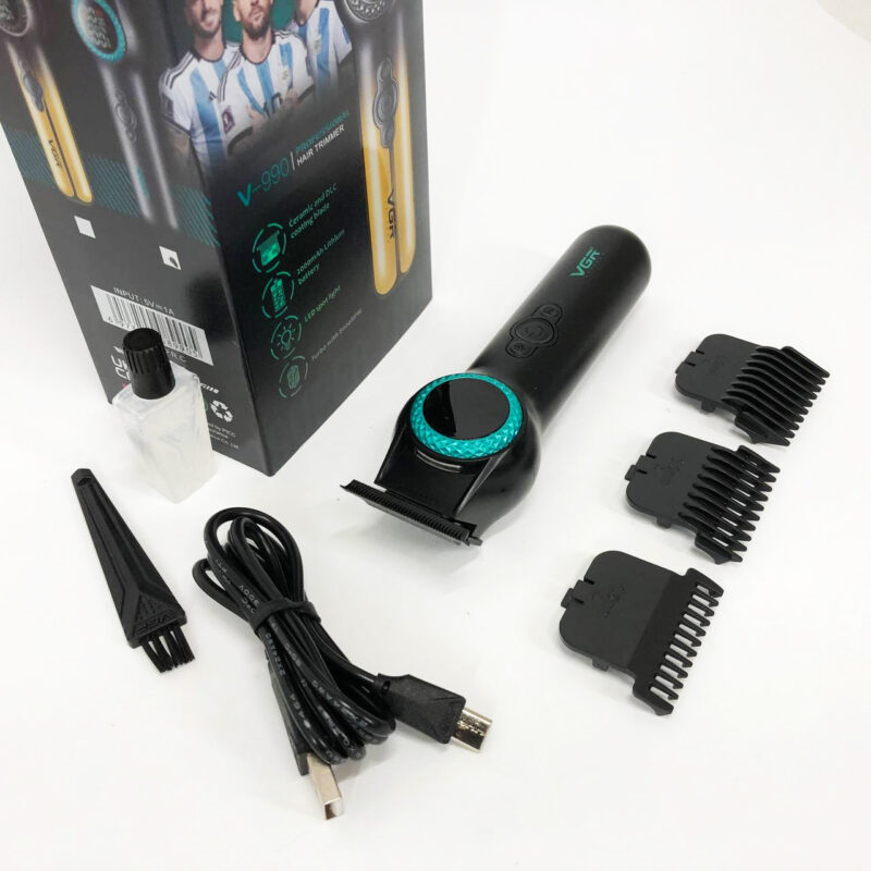 Тример VGR V-990 — багатофункціональна акумуляторна машинка для стрижки з 3 насадками