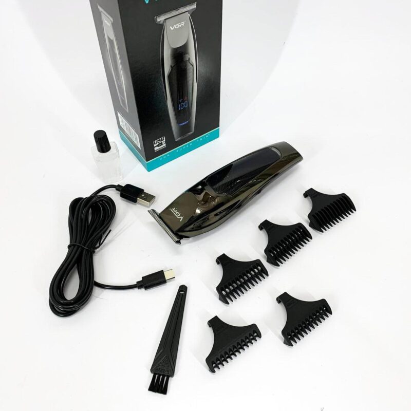 Машинка для стрижки волосся VGR V-070 акумуляторна з USB та індикатором зарядки для ідеального зовнішнього вигляду