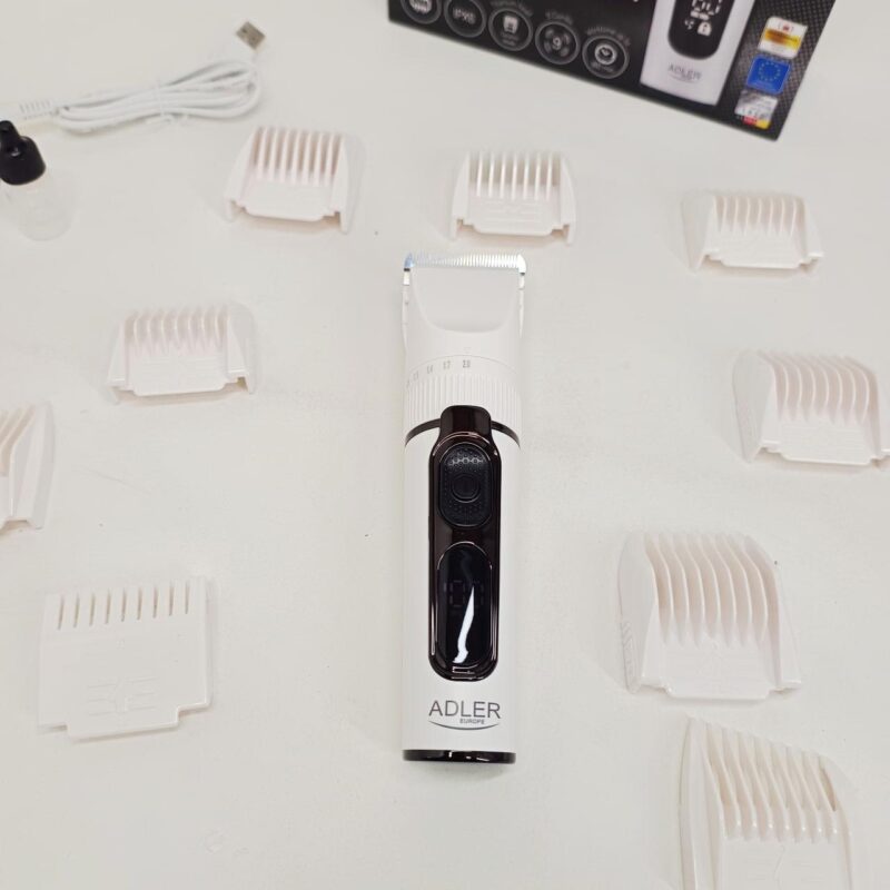 Машинка для стрижки волосся Adler AD 2839 акумуляторна з дисплеєм — професійні результати вдома
