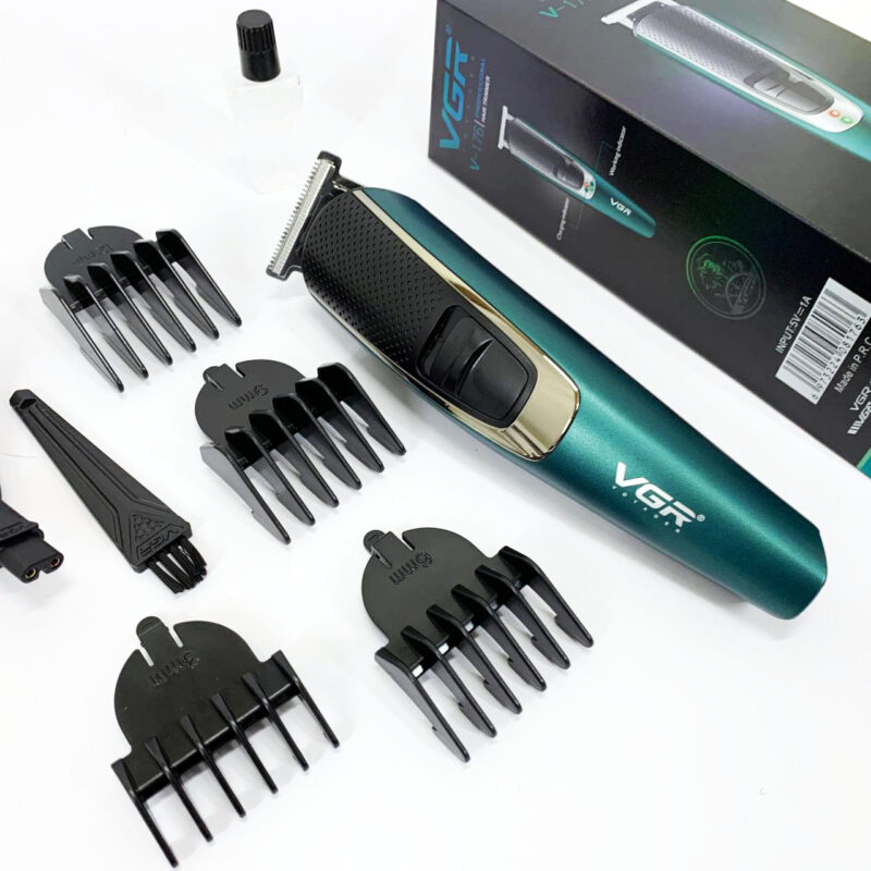 Тример VGR V-176 — бездротовий триммер для бороди та волосся з USB зарядкою.
