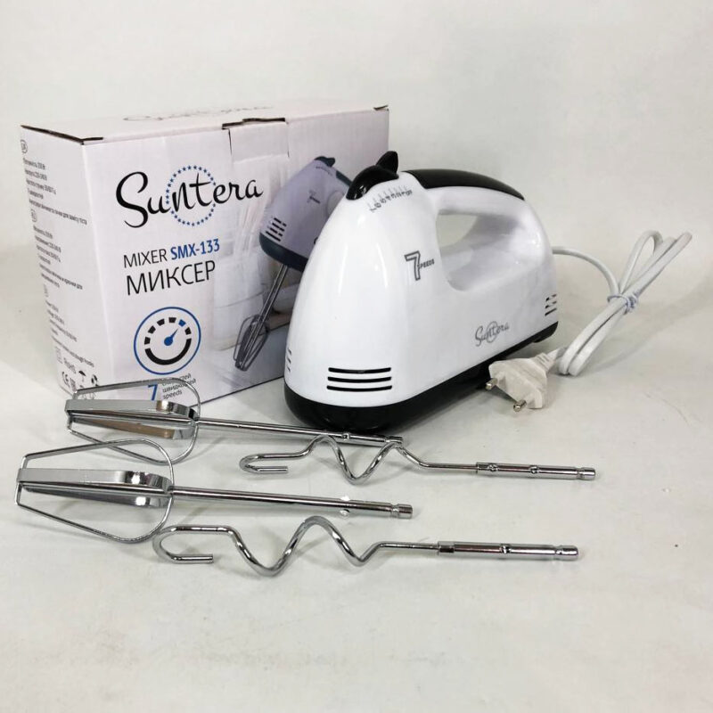 Міксер Suntera SMX-133 | Найкращий ручний міксер для кухні з потужністю 300 Вт та 7 швидкостями.