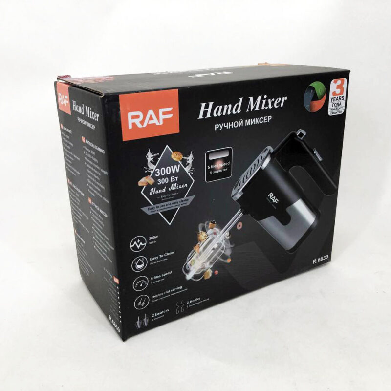 Миксер RAF R-6630 5 скоростей 300 W – універсальний кухонний помічник для приготування страв.