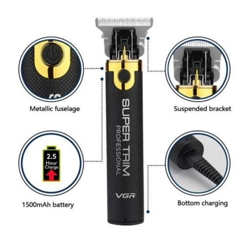 Машинка для стрижки VGR V-082 акумуляторна бездротова для професіоналів