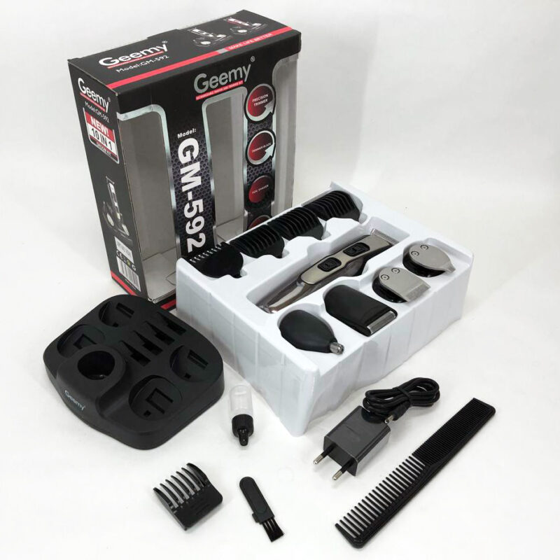 Машинка для стрижки GEMEI GM-592 10в1 — ідеальне рішення для догляду за зовнішністю.