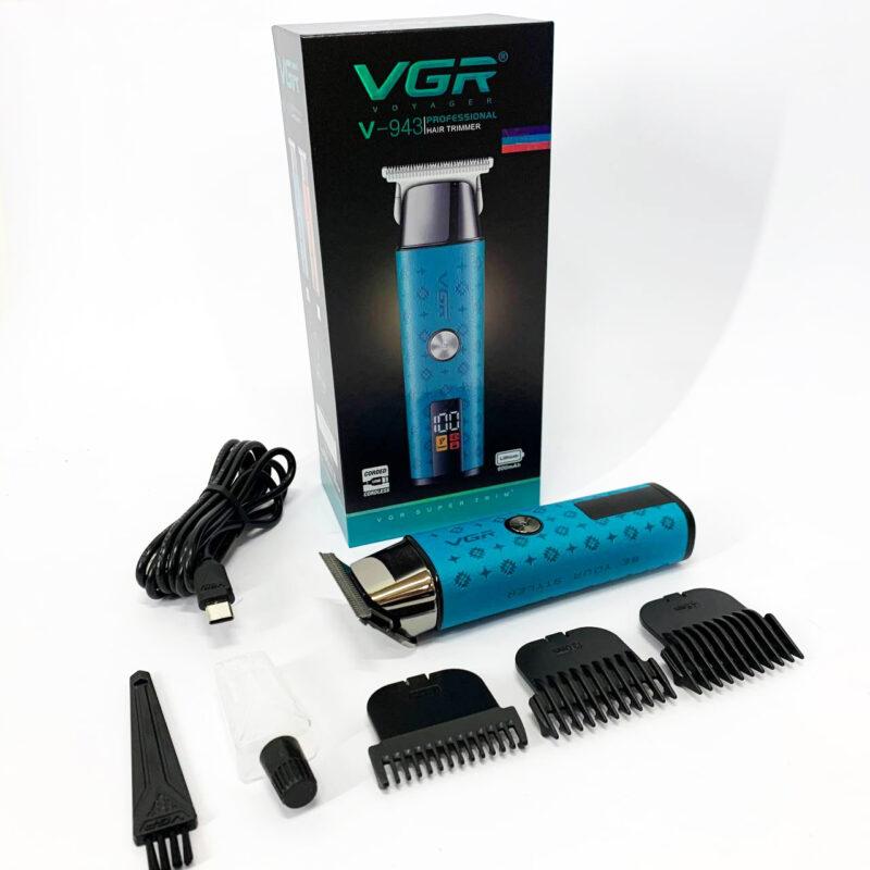 Тример VGR V-943 BLUE — зручний та ефективний догляд за бородою та вусами.