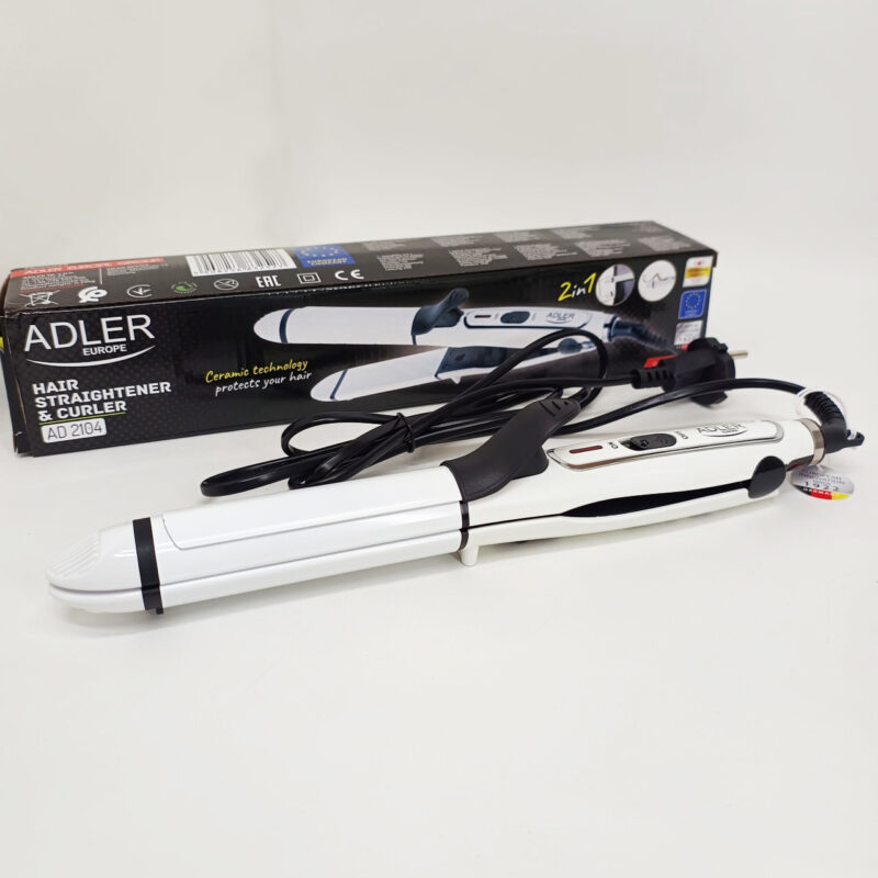Adler AD 2104 Плойка-утюжок 2-в-1 з керамічним покриттям та потужністю 50 Вт