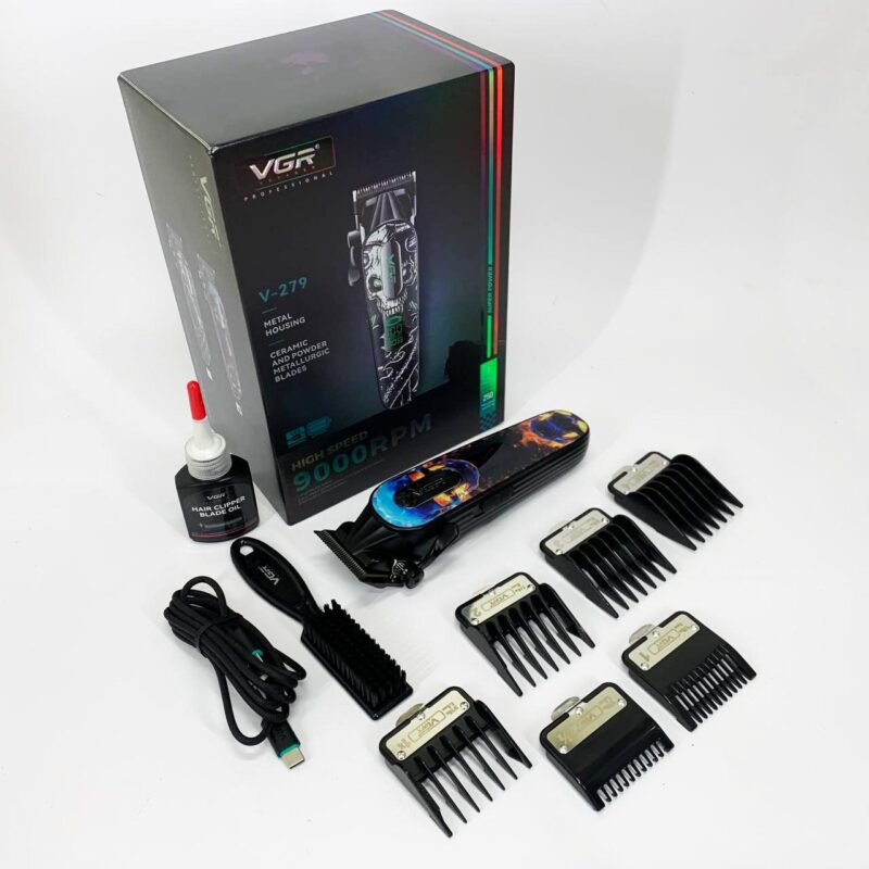 Акумуляторна машинка для стрижки VGR V-279 RED — потужний тример для професійного догляду