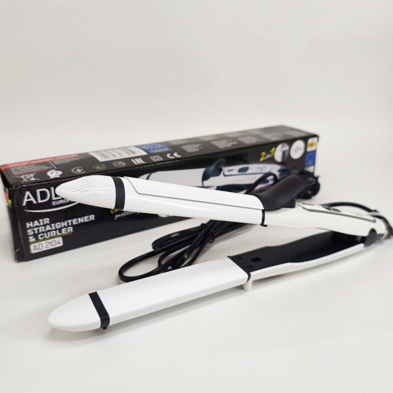 Adler AD 2104 Плойка-утюжок 2-в-1 з керамічним покриттям та потужністю 50 Вт