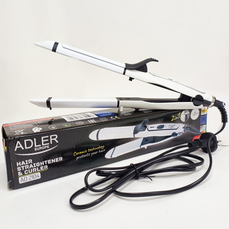 Adler AD 2104 Плойка-утюжок 2-в-1 з керамічним покриттям та потужністю 50 Вт