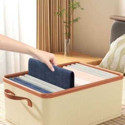 Кошик для зберігання речей storage box XL-1099 20*25*36 см органайзер для одягу з ручками та жорсткими вставками для оптимізації простору